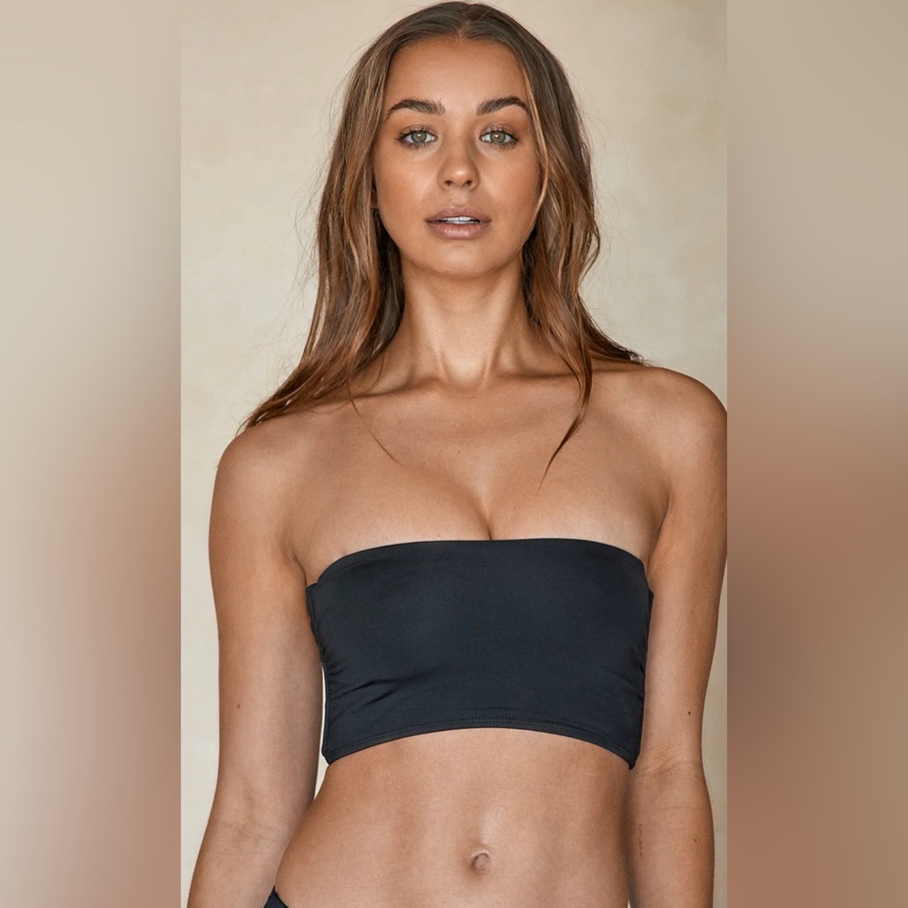 Monday Swimwear Bandeau Top - Black